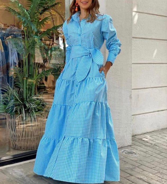 MAXI VESTIDO CUADRITOS