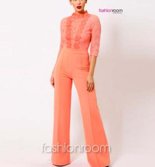 JUMPSUIT PEACH DE ENCAJE