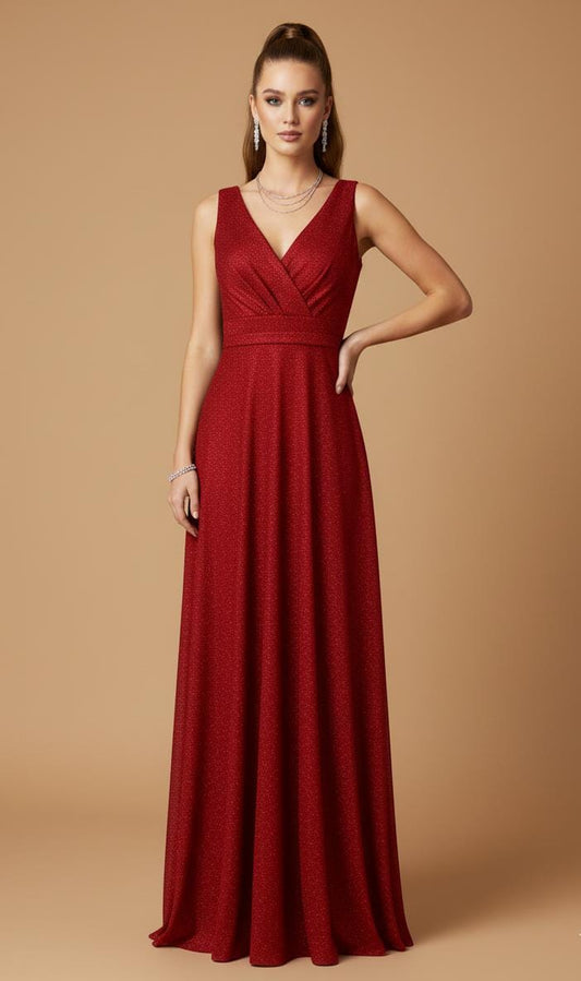 VESTIDO LARGO CINTURON BRILLO